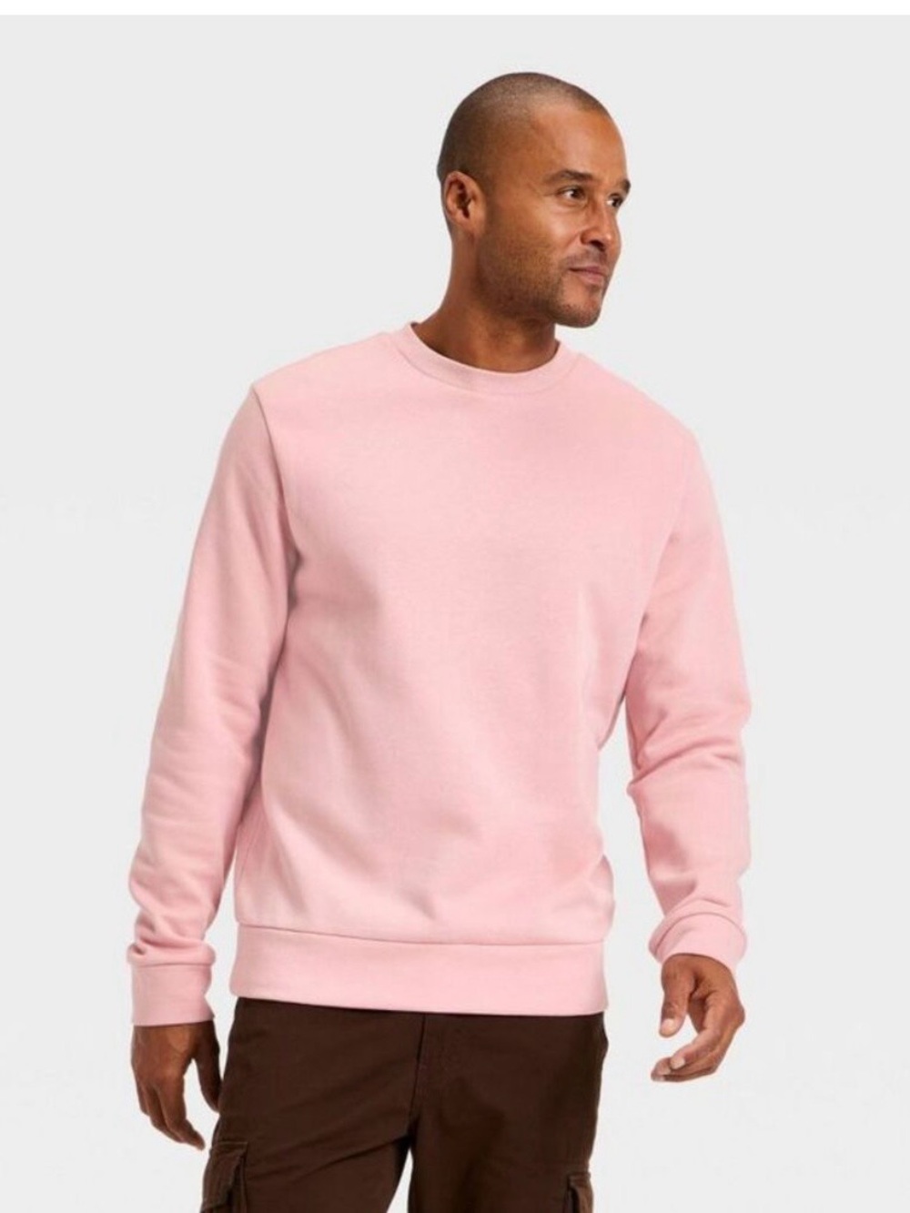 Goodfellow Men's Crewneck Sweatshirt - Pink